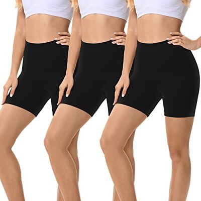 FALARY Leggings Boxer Shorts Calcinhas Calcinhas de Mulher Pack de 3 Preto Bege Branco XS 2XL FALARY Leggings Boxer Shorts Calcinhas Calcinhas de Mulher Pack de 3 Preto Bege Branco XS 2XL