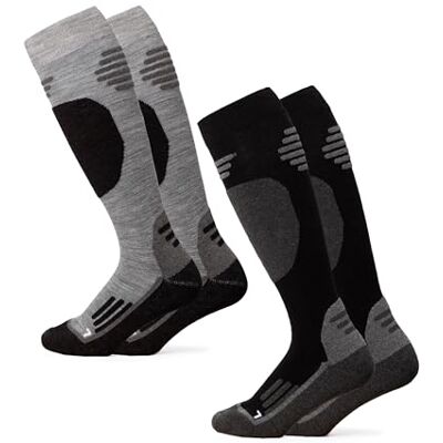 Occulto Meias de esqui de lã Merino para homem e mulher 2 pares (modelo: ) Occulto Meias de esqui de lã Merino para homem e mulher 2 pares (modelo: )