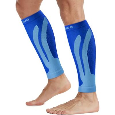 CAMBIVO , 2 pares de meias compreensivas, meias de compressão para mulher e homem, mangas de compressão para desporto, corrida, ciclismo, trabalho, voo, Tudo Azul CAMBIVO , 2 pares de meias compreensivas, meias de compressão para mulher e homem, mangas de compressão para desporto, corrida, ciclismo, trabalho, voo, Tudo Azul