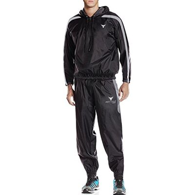 Mytra Fusion Weight Loss Sliming Fitness Sauna Sweat Suit BlackGrey Mytra Fusion Weight Loss Sliming Fitness Sauna Sweat Suit BlackGrey