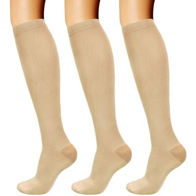 DRESHOW Meias de Compressão para Homens e Mulheres Meias de Compressão é o Melhor para Corrida, Caminhadas, Viagens de Avião, Viajar DRESHOW Meias de Compressão para Homens e Mulheres Meias de Compressão é o Melhor para Corrida, Caminhadas, Viagens de Avião, Viajar