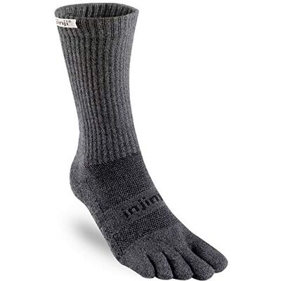 Injinji Performance 2.0 Trail Midweight Crew Granite meias unissexo, Granito, M Injinji Performance 2.0 Trail Midweight Crew Granite meias unissexo, Granito, M