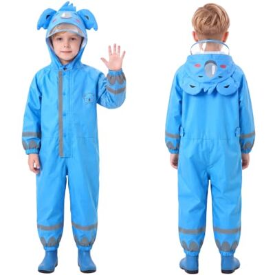 JinBei Impermeável para Menina, Jaqueta de Chuva para Criança, Chubasceiro Infantil, Traje de Chuva com Capuz, Macacão, Poncho, Calça, Escola, Impermeáveis Respiráveis, Refletivos, Roupa Unissex, 3-10 JinBei Impermeável para Menina, Jaqueta de Chuva para Criança, Chubasceiro Infantil, Traje de Chuva com Capuz, Macacão, Poncho, Calça, Escola, Impermeáveis Respiráveis, Refletivos, Roupa Unissex, 3-10