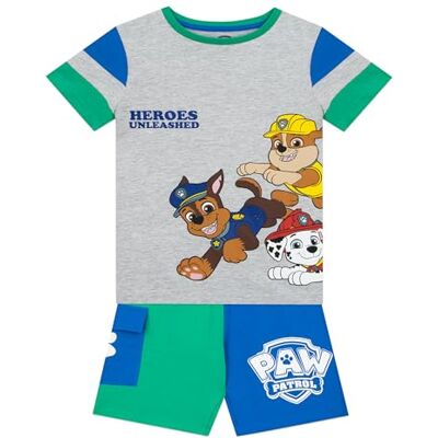 Paw Patrol Roupa conjunto de t-shirt e calções para crianças conjunto verão criança Paw Patrol Roupa conjunto de t-shirt e calções para crianças conjunto verão criança