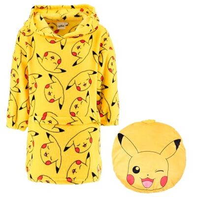 Pokémon Camisola para criança, design camisola polar macia transforma-se em almofada, tamanhos 4 a 10 anos Pokémon Camisola para criança, design camisola polar macia transforma-se em almofada, tamanhos 4 a 10 anos
