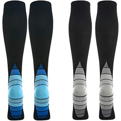 Weekend Peninsula 2 Pares Meias/Calcinhas de Compressão para Homens e Mulheres, Corrida, Esporte, Caminhadas, Viagens de Avião, Varizes, Gravidez e Médicos (39-42, Azul+Cinza) Weekend Peninsula 2 Pares Meias/Calcinhas de Compressão para Homens e Mulheres, Corrida, Esporte, Caminhadas, Viagens de Avião, Varizes, Gravidez e Médicos (39-42, Azul+Cinza)