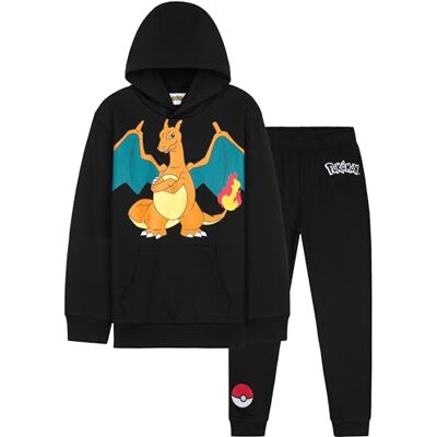 Pokémon Fato de Treino Rapaz 2 Peças, Conjunto de Roupa Camisola com Capuz e Calças Jogger, Presentes de Anime para Crianças e Adolescentes Pokémon Fato de Treino Rapaz 2 Peças, Conjunto de Roupa Camisola com Capuz e Calças Jogger, Presentes de Anime para Crianças e Adolescentes