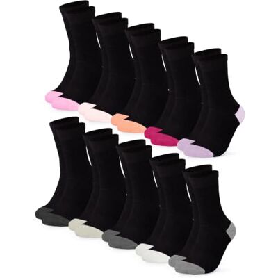 Occulto Calças para mulher (10 pares) de algodão, meias coloridas para mulher, meias bonitas para mulher Occulto Calças para mulher (10 pares) de algodão, meias coloridas para mulher, meias bonitas para mulher