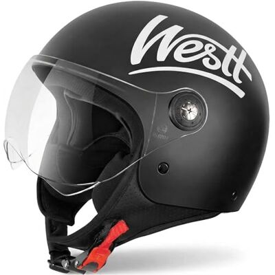 Westt - Classic Jethelm - Preto - L - Jet Helmet Westt - Classic Jethelm - Preto - L - Jet Helmet