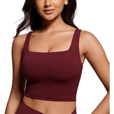 CRZ YOGA Butterluxe camisola quadrada decote merlot vermelho 42 CRZ YOGA Butterluxe camisola quadrada decote merlot vermelho 42