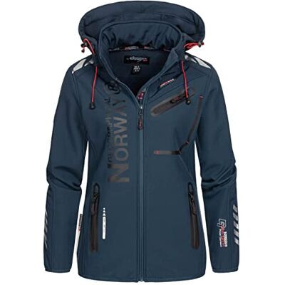 Geographical Norway REINE LADY Casaco Softshell Impermeável para Mulher Casaco com Capuz para Exterior Casaco Corta-Vento para Inverno Atividades de Caminhadas ao Ar Livre Geographical Norway REINE LADY Casaco Softshell Impermeável para Mulher Casaco com Capuz para Exterior Casaco Corta-Vento para Inverno Atividades de Caminhadas ao Ar Livre