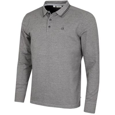 Calvin Polo masculino de manga comprida com punho elástico 2025 Calvin Polo masculino de manga comprida com punho elástico 2025