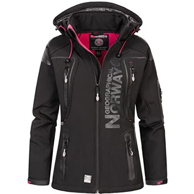 Geographical Norway , Casaco multifunções softshell impermeável para mulher Casaco Softshell M PRETO Geographical Norway , Casaco multifunções softshell impermeável para mulher Casaco Softshell M PRETO