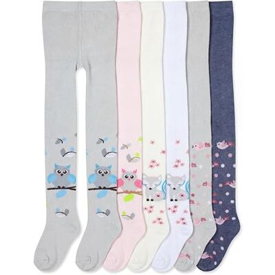 TupTam Collants coloridos para meninas, pacote de 6 TupTam Collants coloridos para meninas, pacote de 6