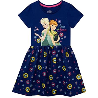Disney Vestido Frozen Vestidos de princesa para menina, disfarce de princesa, manga curta Disney Vestido Frozen Vestidos de princesa para menina, disfarce de princesa, manga curta