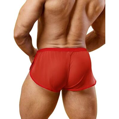 YCHSXAIZ Calções de cintura baixa masculinos calções de boxe casuais exóticos YCHSXAIZ Calções de cintura baixa masculinos calções de boxe casuais exóticos