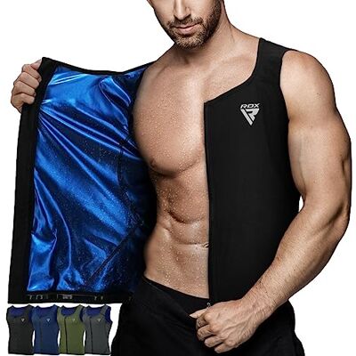 RDX Colete para homem para treino de ginásio, REACH OEKO TEX 100 certificado t-shirt sem mangas para treino de perda de peso e exercícios de emagrecimento, modelador de corpo RDX Colete para homem para treino de ginásio, REACH OEKO TEX 100 certificado t-shirt sem mangas para treino de perda de peso e exercícios de emagrecimento, modelador de corpo