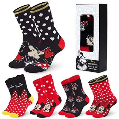 Disney Meias altas tamanho 35-41, conjunto meias divertidas para mulher adolescente, conjunto de 5 pares Disney Meias altas tamanho 35-41, conjunto meias divertidas para mulher adolescente, conjunto de 5 pares