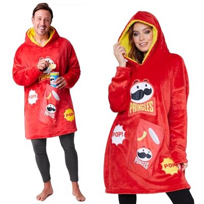 Pringles Moletom Masculino com Capuz de Forro Polar Moletom Manta Oversize Presente para Homens Pringles Moletom Masculino com Capuz de Forro Polar Moletom Manta Oversize Presente para Homens