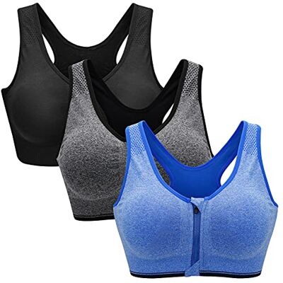 ZOEREA Sutiã com Fecho Frontal Desportivo para Mulher para Ginásio com Almofadas Removíveis para Correr Sem Costuras Yoga Fitness ZOEREA Sutiã com Fecho Frontal Desportivo para Mulher para Ginásio com Almofadas Removíveis para Correr Sem Costuras Yoga Fitness
