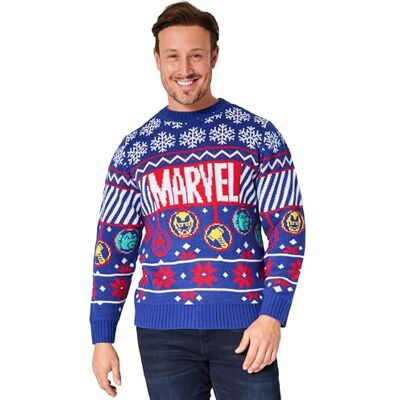 Marvel Camisola de Natal Homem, Camisola de Natal Presentes para Homens e Adolescentes Marvel Camisola de Natal Homem, Camisola de Natal Presentes para Homens e Adolescentes
