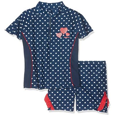 Playshoes Uv-Schutz Bade-Set Herzchen Costume Da Bagno, azul (marinho 11), 98/104 Bambina Playshoes Uv-Schutz Bade-Set Herzchen Costume Da Bagno, azul (marinho 11), 98/104 Bambina