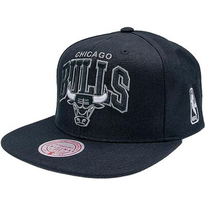 Mitchell & Ness NBA Team Arch Snapback Boné Chicago Bulls Black, preto, tamanho único Mitchell & Ness NBA Team Arch Snapback Boné Chicago Bulls Black, preto, tamanho único