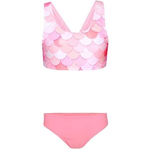 Aquarti Biquíni desportivo para menina fato de banho completo de duas peças, Sereia / rosa / damasco Aquarti Biquíni desportivo para menina fato de banho completo de duas peças, Sereia / rosa / damasco
