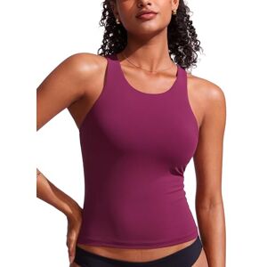 CRZ YOGA Racerback Tanquíni tops para mulher de gola alta modesto fatos de banho apenas sem cuecas, Vermelho CRZ YOGA Racerback Tanquíni tops para mulher de gola alta modesto fatos de banho apenas sem cuecas, Vermelho