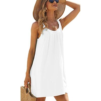 RPAEOY Vestido de praia para mulher sem mangas solto roupa de banho praia fato de banho vestido de biquíni camisolas e páreo sexy beach biquíni cover up RPAEOY Vestido de praia para mulher sem mangas solto roupa de banho praia fato de banho vestido de biquíni camisolas e páreo sexy beach biquíni cover up