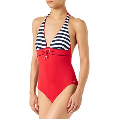 Haute pression Y1006 Fato de banho de uma peça para mulher, Rouge (Rayé Marine) Haute pression Y1006 Fato de banho de uma peça para mulher, Rouge (Rayé Marine)