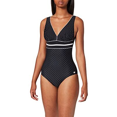 Haute pression Y8040 Fato de banho de uma peça para mulher, Noir (Pois Noir/Branco) Haute pression Y8040 Fato de banho de uma peça para mulher, Noir (Pois Noir/Branco)