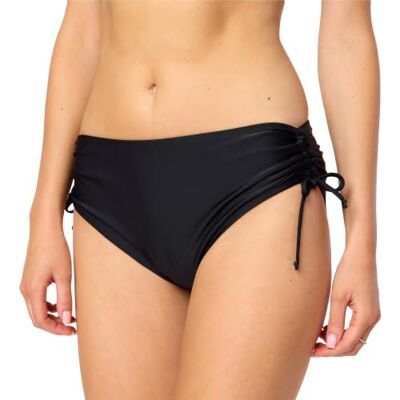 Merry Style Cuecas tanga de biquíni parte de baixo fato de banho mulher M30, preto e azul marinho: Merry Style Cuecas tanga de biquíni parte de baixo fato de banho mulher M30, preto e azul marinho: