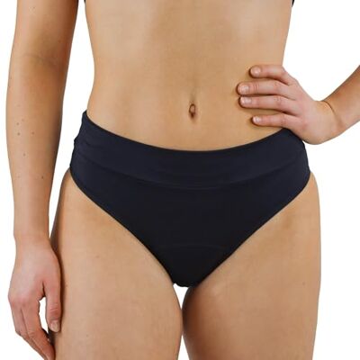 MYLILY Cuecas de banho menstruais para mulher, meninas e adolescentes Basic para piscina, mar, praia e verão, proteção 4 tampões, anti-fugas, neutro ao odor, Oeko-Tex preto, S (182) MYLILY Cuecas de banho menstruais para mulher, meninas e adolescentes Basic para piscina, mar, praia e verão, proteção 4 tampões, anti-fugas, neutro ao odor, Oeko-Tex preto, S (182)
