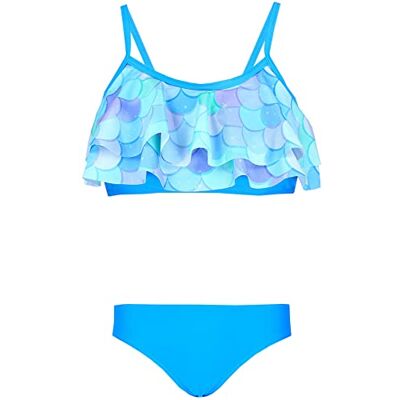 Aquarti Conjunto de Biquíni para Meninas Bustier Biquíni Curto Traje de Banho de Duas Peças Aquarti Conjunto de Biquíni para Meninas Bustier Biquíni Curto Traje de Banho de Duas Peças