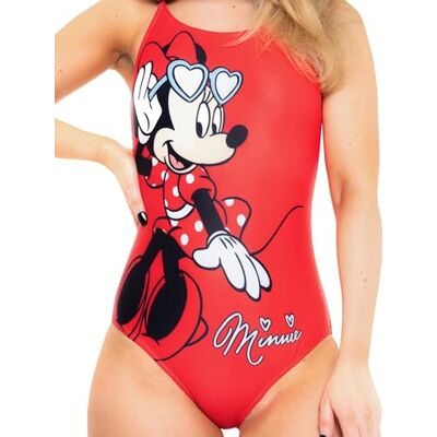 Disney Fato de banho Minnie Mouse fatos de banho mulher natação uma peça fato de banho piscina mulher, Vermelho Disney Fato de banho Minnie Mouse fatos de banho mulher natação uma peça fato de banho piscina mulher, Vermelho