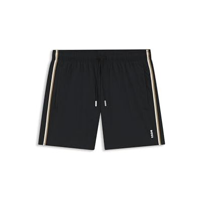 Boss Fato de banho icónico às riscas para homem, preto1, L Boss Fato de banho icónico às riscas para homem, preto1, L