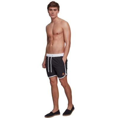 Urban Classics Retro Homem Fato de banho Cinzento Escuro, 5XL Urban Classics Retro Homem Fato de banho Cinzento Escuro, 5XL