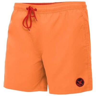 Ladeheid Fato de banho masculino de natação de secagem rápida com forro interior de malha, calções desportivos com bolsos, cintura elástica e cordão LA40-128, Laranja, XL Ladeheid Fato de banho masculino de natação de secagem rápida com forro interior de malha, calções desportivos com bolsos, cintura elástica e cordão LA40-128, Laranja, XL