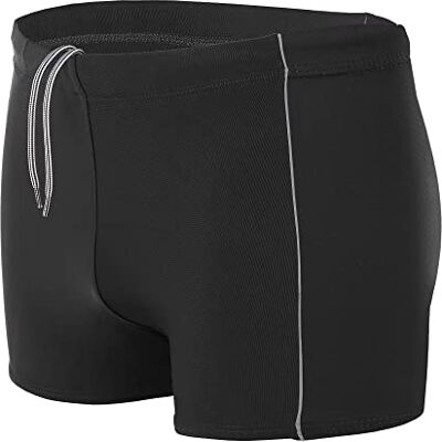 Aquarti Fato de banho para homem tipo boxer, preto / cinza, M Aquarti Fato de banho para homem tipo boxer, preto / cinza, M