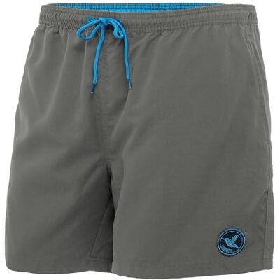 Ladeheid Fato de banho masculino de natação de secagem rápida com forro interior de malha, calções desportivos com bolsos, cintura elástica e cordão LA40-128, cinzento, M Ladeheid Fato de banho masculino de natação de secagem rápida com forro interior de malha, calções desportivos com bolsos, cintura elástica e cordão LA40-128, cinzento, M