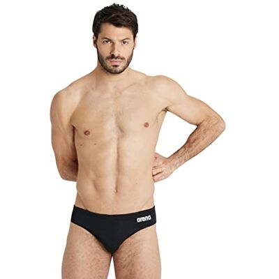 ARENA Men's Team Swim Briefs Solid Fato de banho Slip para homem, embalagem de 1 ARENA Men's Team Swim Briefs Solid Fato de banho Slip para homem, embalagem de 1