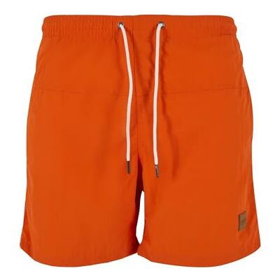 Urban Classics Block Swim Shorts homem fato de banho cinzento escuro vermelho, Rust Orange, M Urban Classics Block Swim Shorts homem fato de banho cinzento escuro vermelho, Rust Orange, M