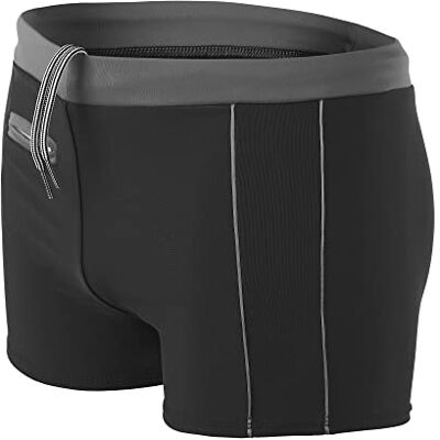 Aquarti Fato de banho para homem tipo boxer, 010 preto/cinzento, L Aquarti Fato de banho para homem tipo boxer, 010 preto/cinzento, L