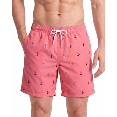 maamgic Calções de banho para homem, calções de banho para férias na praia, secagem rápida, piscina, natação, peixe, âncora S Rosa Ancla maamgic Calções de banho para homem, calções de banho para férias na praia, secagem rápida, piscina, natação, peixe, âncora S Rosa Ancla