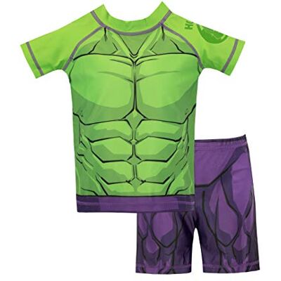 Marvel Fato de banho de duas peças para criança, o incrível Hulk Marvel Fato de banho de duas peças para criança, o incrível Hulk