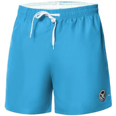 Ladeheid Calções de banho masculinos calções desportivos de natação com forro interior de malha, secagem rápida, cintura com cordão e bolsos, confortáveis para praia, piscina ou ginásio LA40-198, azul Ladeheid Calções de banho masculinos calções desportivos de natação com forro interior de malha, secagem rápida, cintura com cordão e bolsos, confortáveis para praia, piscina ou ginásio LA40-198, azul