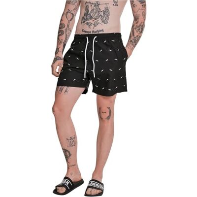 Urban Classics Camo Swim Shorts homem fato de banho camuflagem escuro, Tubarão/preto/branco, 5XL Urban Classics Camo Swim Shorts homem fato de banho camuflagem escuro, Tubarão/preto/branco, 5XL