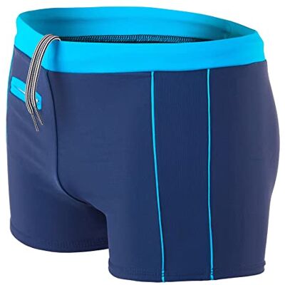 Aquarti Fato de banho para homem tipo boxer, 010 Azul Escuro / Azul, XXL Aquarti Fato de banho para homem tipo boxer, 010 Azul Escuro / Azul, XXL