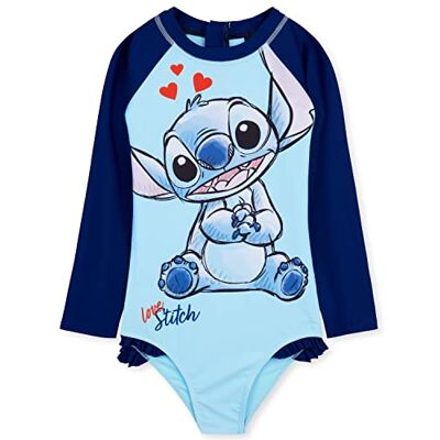 Disney Pieza Única Bañador para Niñas con Mangas Largas Regalos de Stitch Disney Pieza Única Bañador para Niñas con Mangas Largas Regalos de Stitch